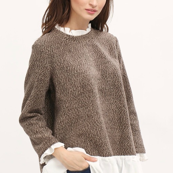 Frill Neck and Hem Sweater - Picture 3 of 4